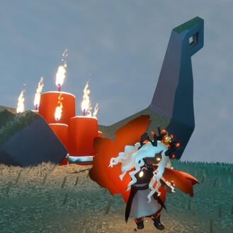 chibi atop the isle mountain